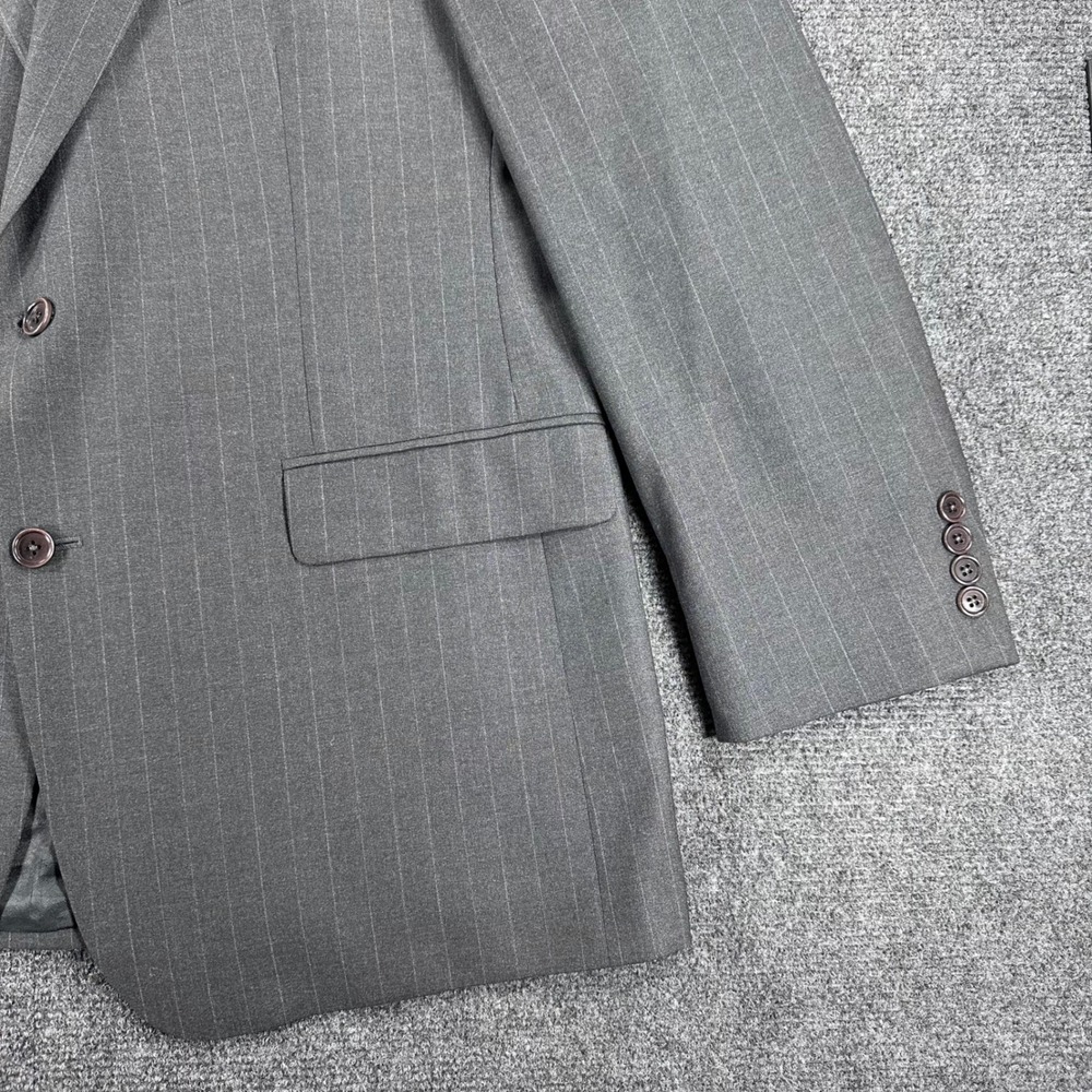 Brooks Brothers Blazer Mens 44 Regular Grey Pinstripe 346 Wool Stretch Coat - Picture 6 of 16